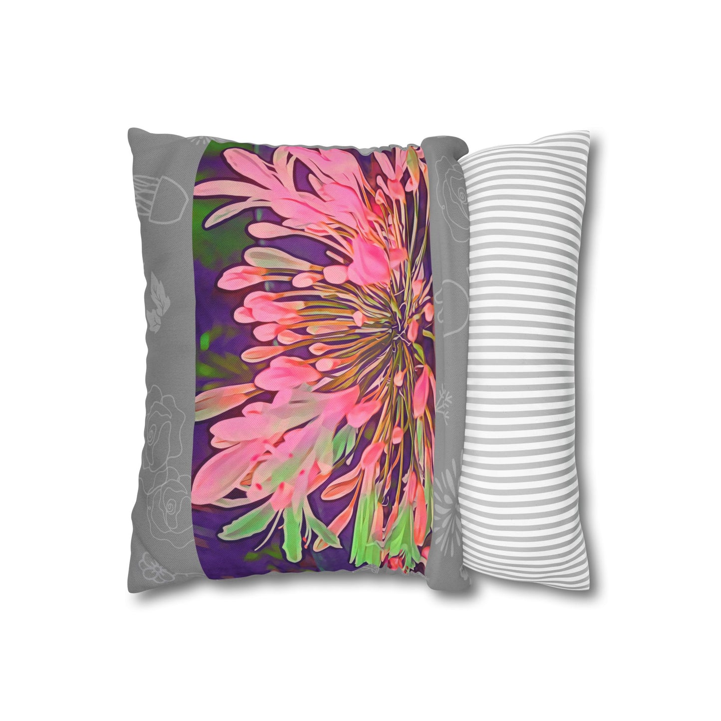 Pink Floret Cushion Cover image 1