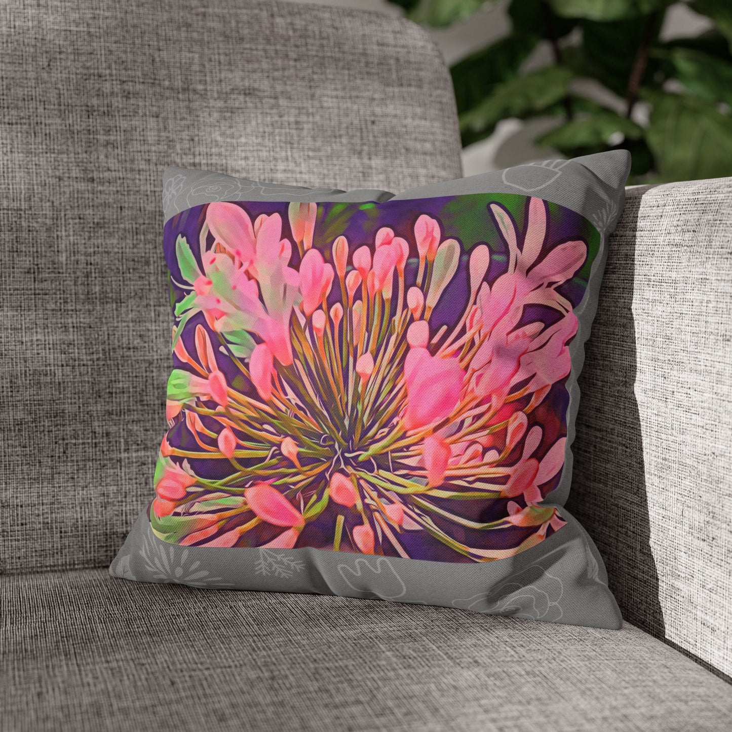 Pink Floret Cushion Cover image 2